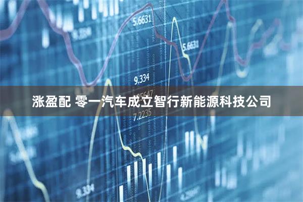 涨盈配 零一汽车成立智行新能源科技公司