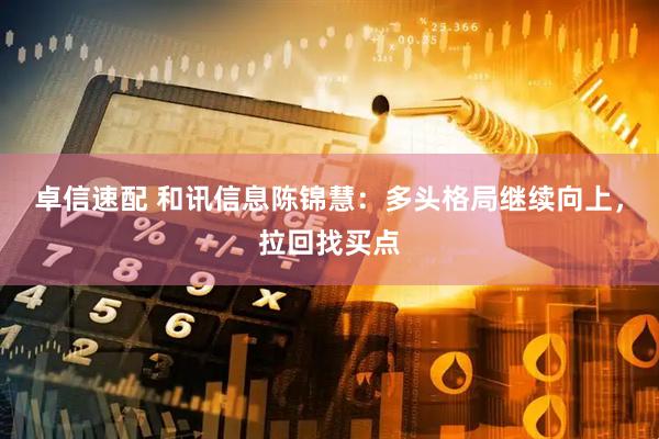 卓信速配 和讯信息陈锦慧：多头格局继续向上，拉回找买点